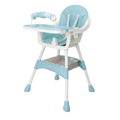 Scaun de masa pentru copii 5-72 luni, greutate max 50kg, albastru deschis
