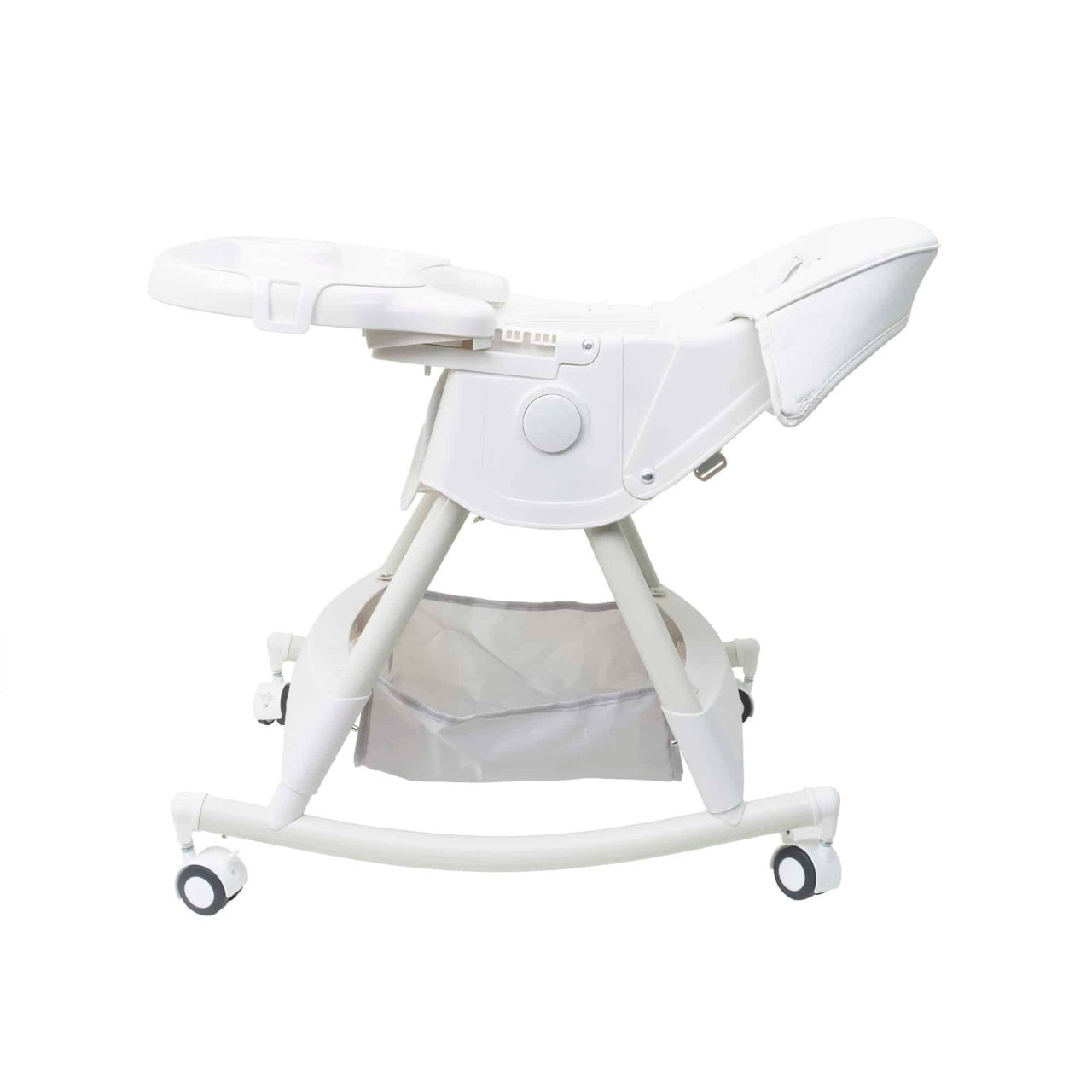 Scaun de masa pliabil pentru copii 5-72 luni, balansoar, alb, capacitate 50kg
