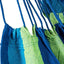 Scaun hamac suspendat, din material textil, dimensiuni 100x120x180cm, cu dpua perne, albastru