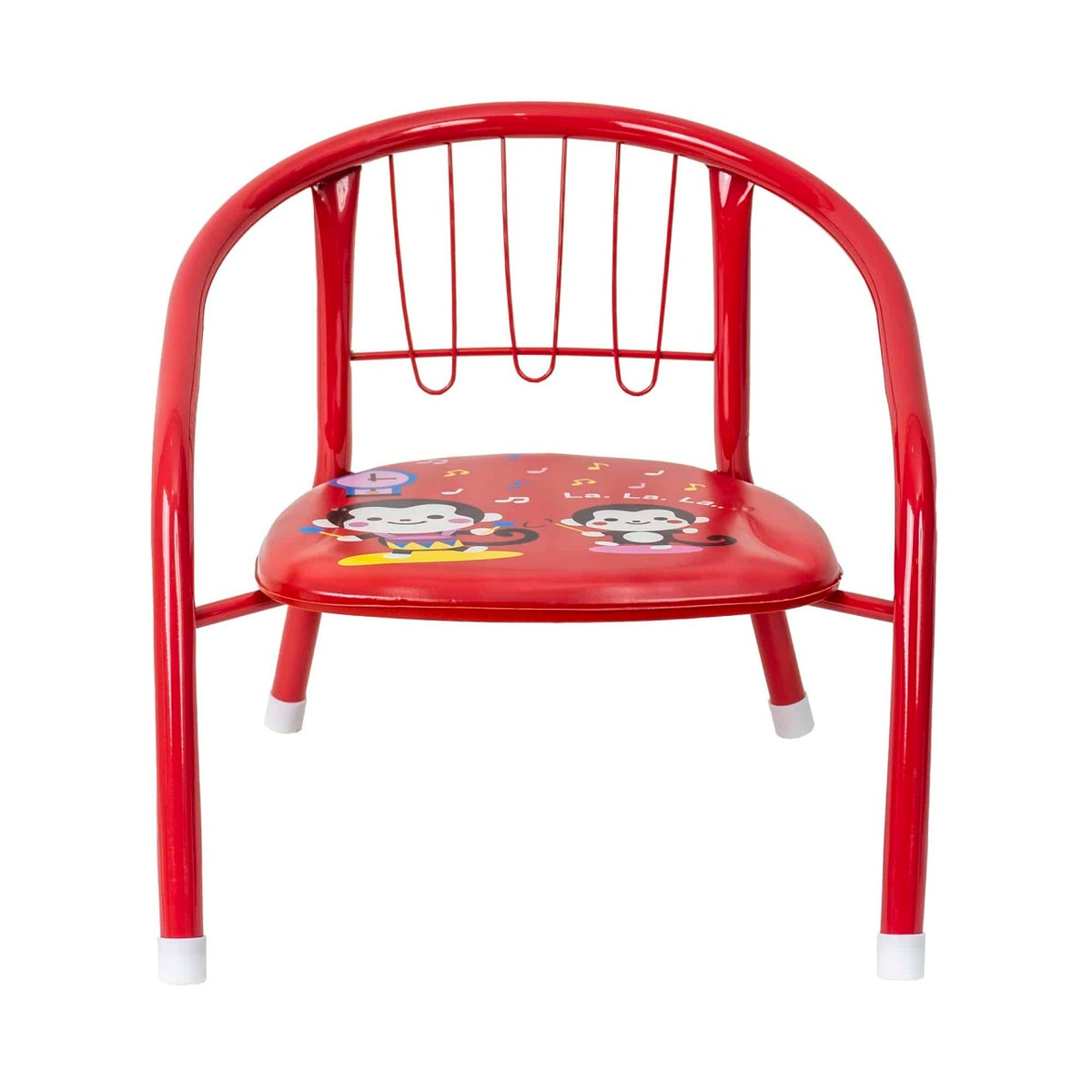 Scaun metalic pentru copii, 35x35x34 cm, culoare rosu