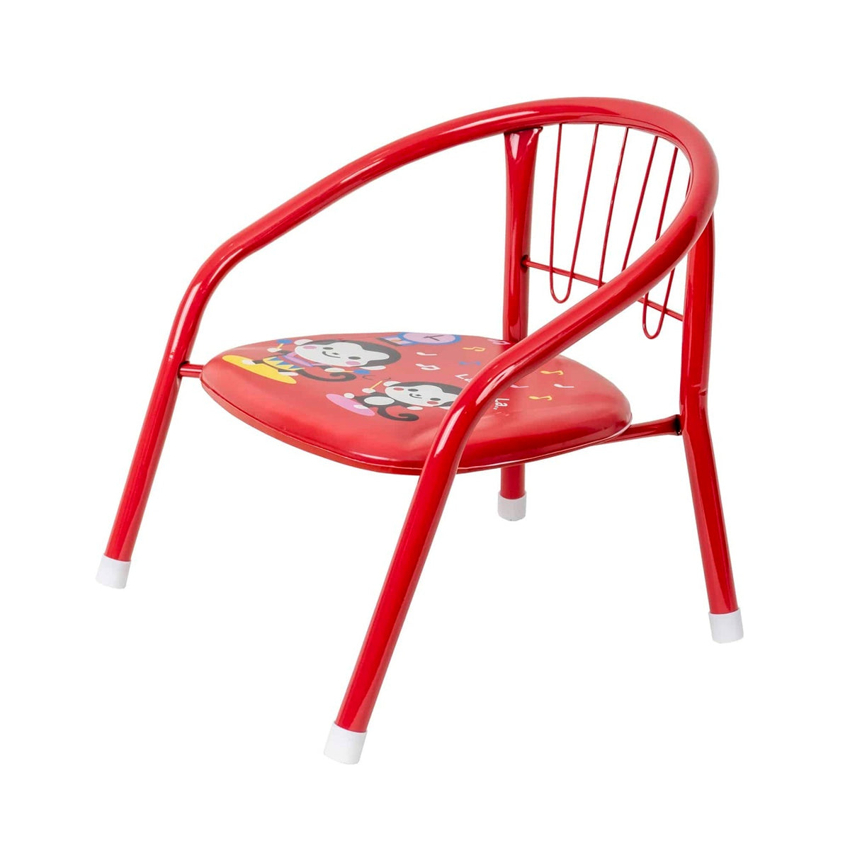 Scaun metalic pentru copii, 35x35x34 cm, culoare rosu