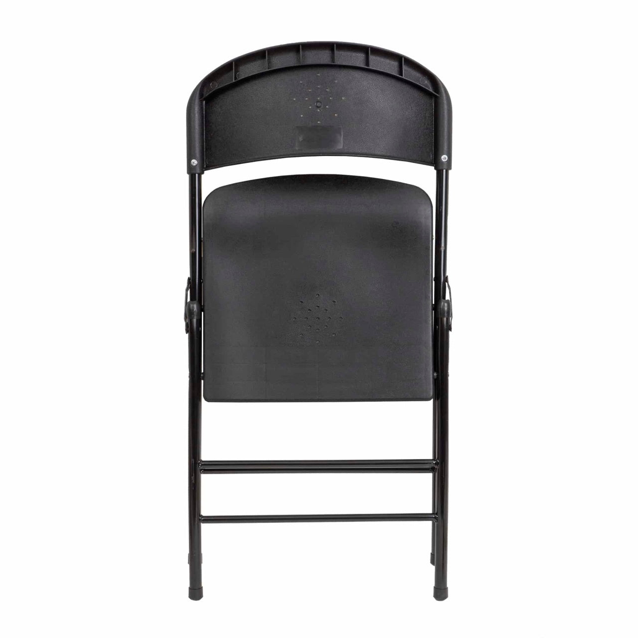 Scaun pliant din plastic pentru terasa, negru, dimensiuni compacte