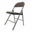 Scaun pliant tapitat, cadru metalic, gri, dimensiuni compacte