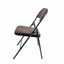 Scaun pliant tapitat, cadru metalic, gri, dimensiuni compacte