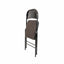 Scaun pliant tapitat, cadru metalic, gri, dimensiuni compacte