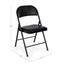 Scaun pliant tapitat, cu cadru de otel, rezistent la socuri, greutate maxim suportata 110kg, negru
