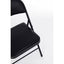 Scaun pliant tapitat, cu cadru de otel, rezistent la socuri, greutate maxim suportata 110kg, negru
