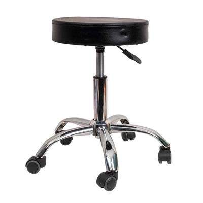 Scaun rotund cu burete, design ergonomic, finisaj negru, confort sporit