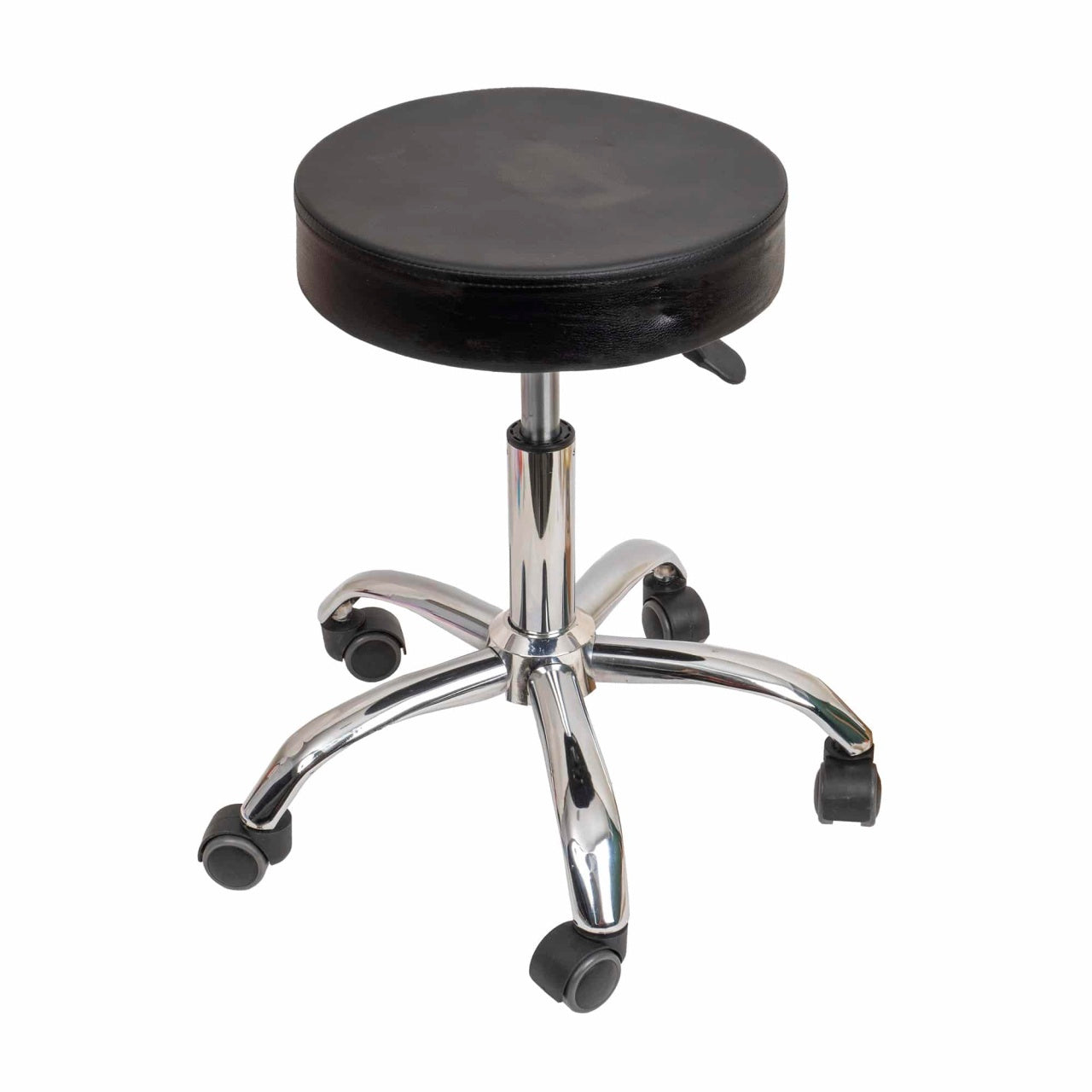 Scaun rotund cu burete, design ergonomic, finisaj negru, confort sporit