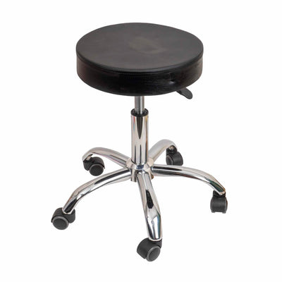 Scaun rotund cu burete, design ergonomic, finisaj negru, confort sporit