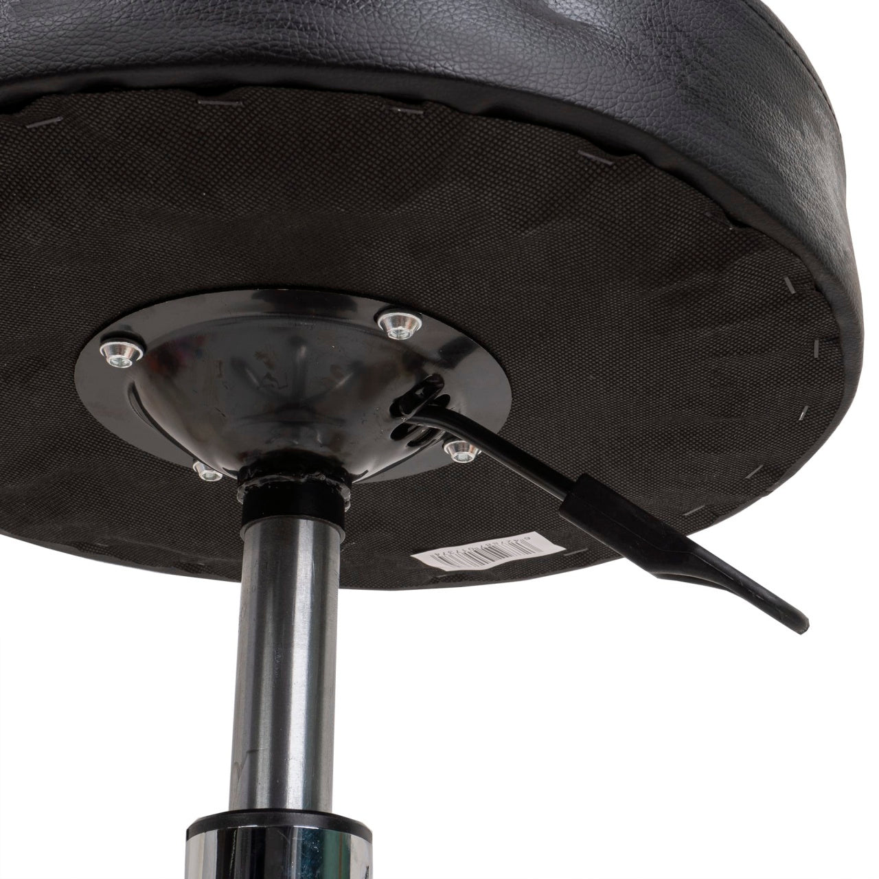 Scaun rotund cu burete, design ergonomic, finisaj negru, confort sporit