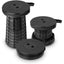 Scaun rotund telescopic, MAKS, extensibil, retractabil, pliant, portabil, pentru outdoor, camping, pescuit, negru