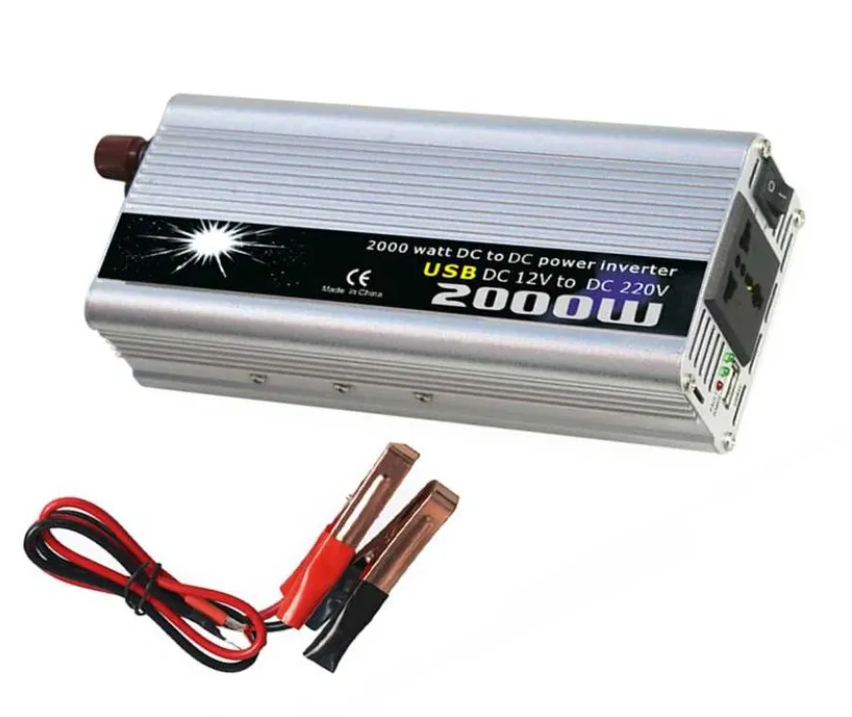 Invertor auto DC 12 V la AC 220 V, putere 2000 W – imagine 2