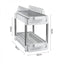 Scurgator vase, cu 2 nivele, sistem de glisare si scurgere a apei, dimensiuni 38 x 20 x 31 cm, din metal si plastic, alb