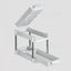 Scurgator vase, cu 2 nivele, sistem de glisare si scurgere a apei, dimensiuni 38 x 20 x 31 cm, din metal si plastic, alb