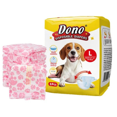 Scutece de unica folosinta pentru caini, femele, ajustabile, L (34-54Cm)