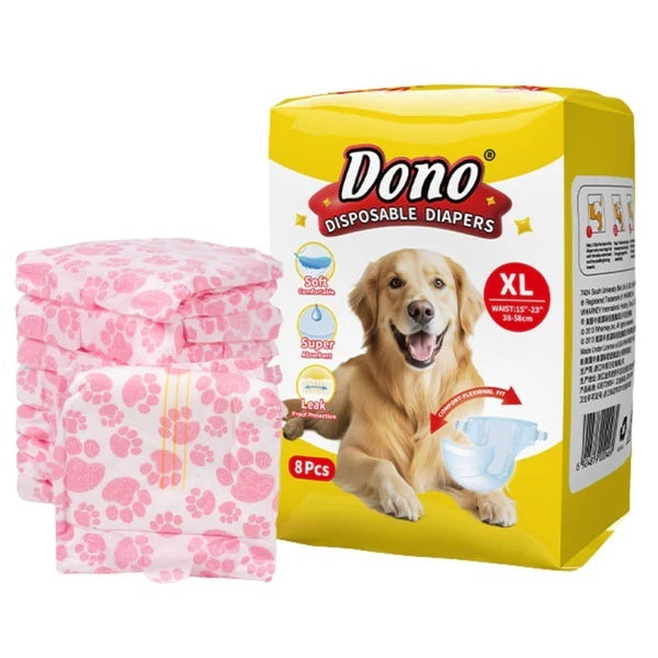 Scutece de unica folosinta pentru caini, femele, ajustabile, XL (38-54Cm)