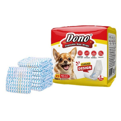 Scutece de unica folosinta pentru caini, masculi, ajustabile, XS (15-33Cm)