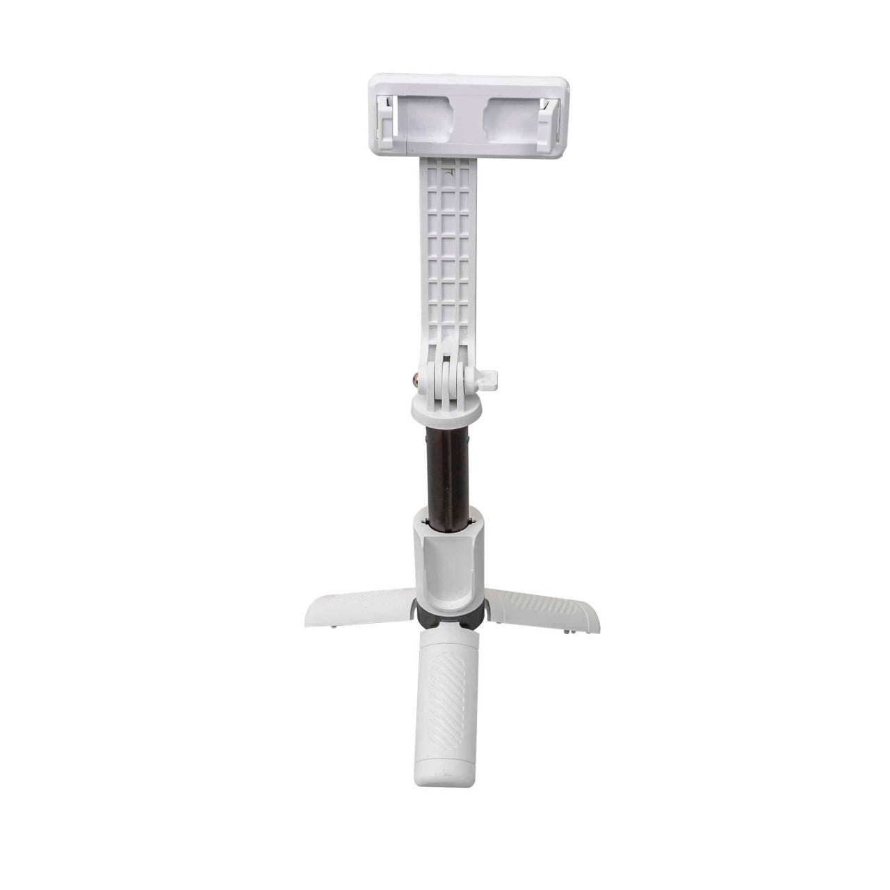 Selfie stick si trepied telescopic cu telecomanda bluetooth, alb, inaltime 25.5-65 cm