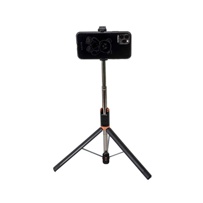 Selfie stick telescopic si trepied cu telecomanda bluetooth, inaltime reglabila 30-170cm