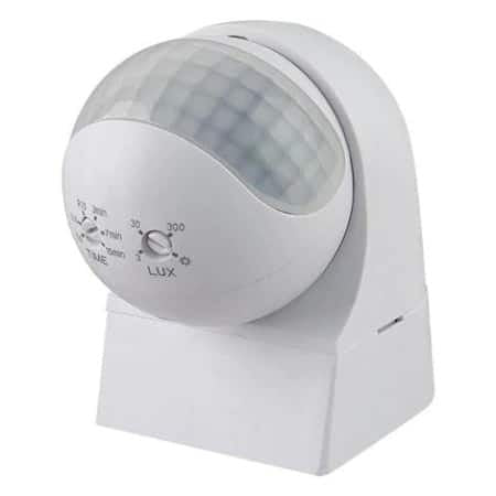 Senzor de miscare alb, distanta detectie 12 m, 220-240 V, IP44