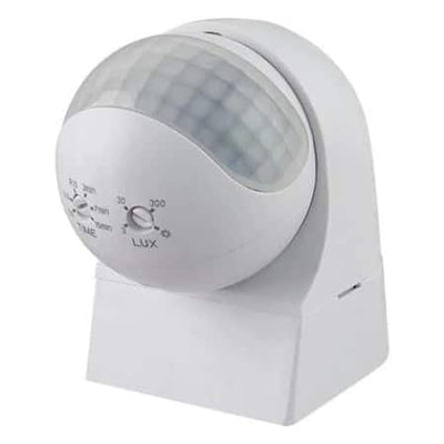 Senzor de miscare alb, distanta detectie 12 m, 220-240 V, IP44