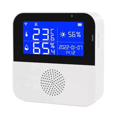Senzor Inteligent FOXMAG24, temperatura, umiditate si luminozitate, wireless, interfata Tuya / Smartlife, alb
