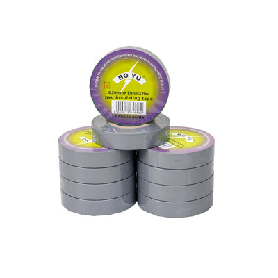 Set 10 benzi de izolat fire 0.2x1.7mm, 20m, culoare gri