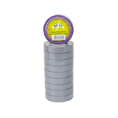 Set 10 benzi de izolat fire 0.2x1.7mm, 20m, culoare gri
