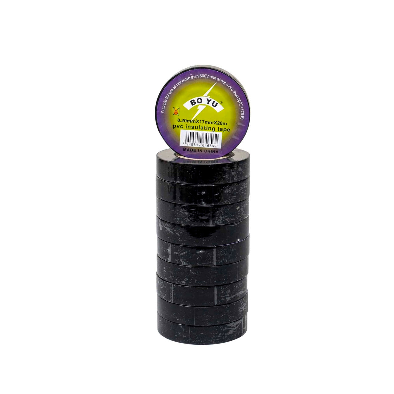Set 10 bucati banda izolatoare fire 0.2x1.7mm, 20m negru PVC