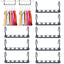 Set 10 bucati organizator pentru umerase, din PVC, cu 5 agatatoare, lungime 23.5 cm, gri