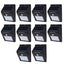 Set 10 lampi solare, FOXMAG24, 30 de LED, senzor de miscare, 0.55W, negru