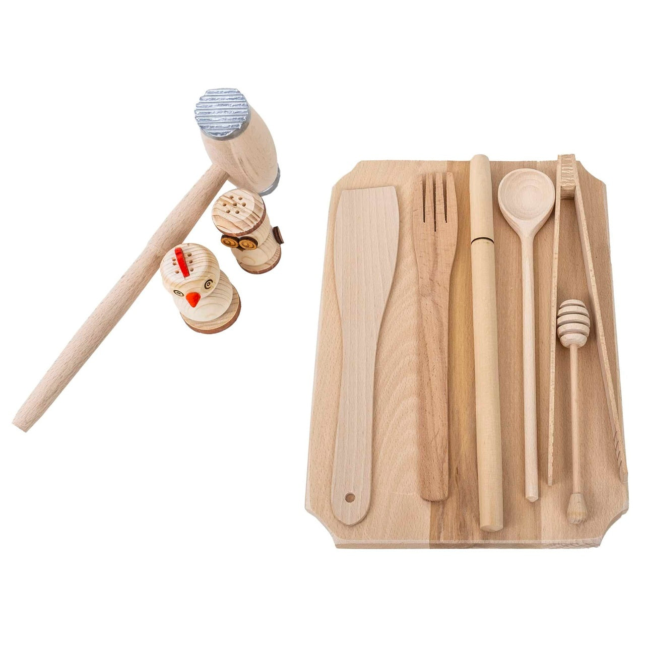 Set 10 tocatoare dreptunghiulare din lemn de fag, 35x25x2 cm