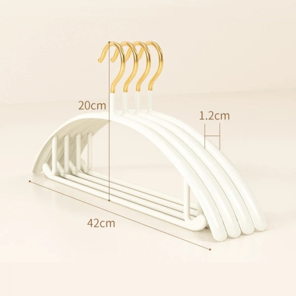 Set 10 umerase metalice cu strat antialunecare, dimensiuni 42.5 x 19 cm, alb