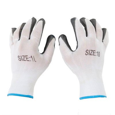 Set 12 buc manusi protectie Flex Grey, marimea 10, partial impregnate cu nitrilic