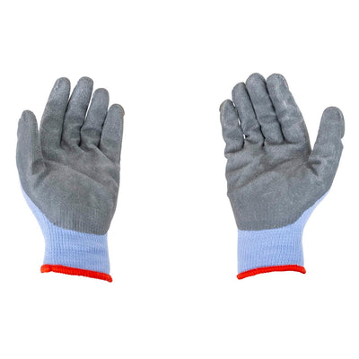 Set 12 buc manusi tricotate progrip, marime universala, latex exterior