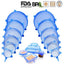 Set 12 capace din silicon, pentru vase fara capac, extensibile, reutilizabile, diferite dimensiuni, albastru