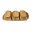 Set 13 platouri din lemn de arin, compartimentate, diferite dimensiuni, maro