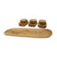 Set 13 platouri din lemn de arin, compartimentate, diferite dimensiuni, maro