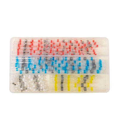 Set 150 conectori termocontractabili, 4 dimensiuni, rezistenti la apa si mecanic