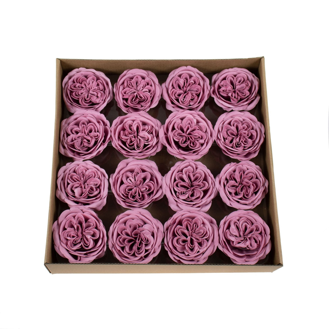 Set 16 trandafiri de gradina din sapun, parfum fin, culoare roz prafuit