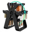 Set 18 recipiente pentru condimente, cu suport rotativ, din ABS, negru/alb