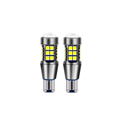 Set 2 becuri auto, Canbus, T15 W16W, temperatura culoare 6000k, flux luminos 800 lumen, lumina alba, argintiu