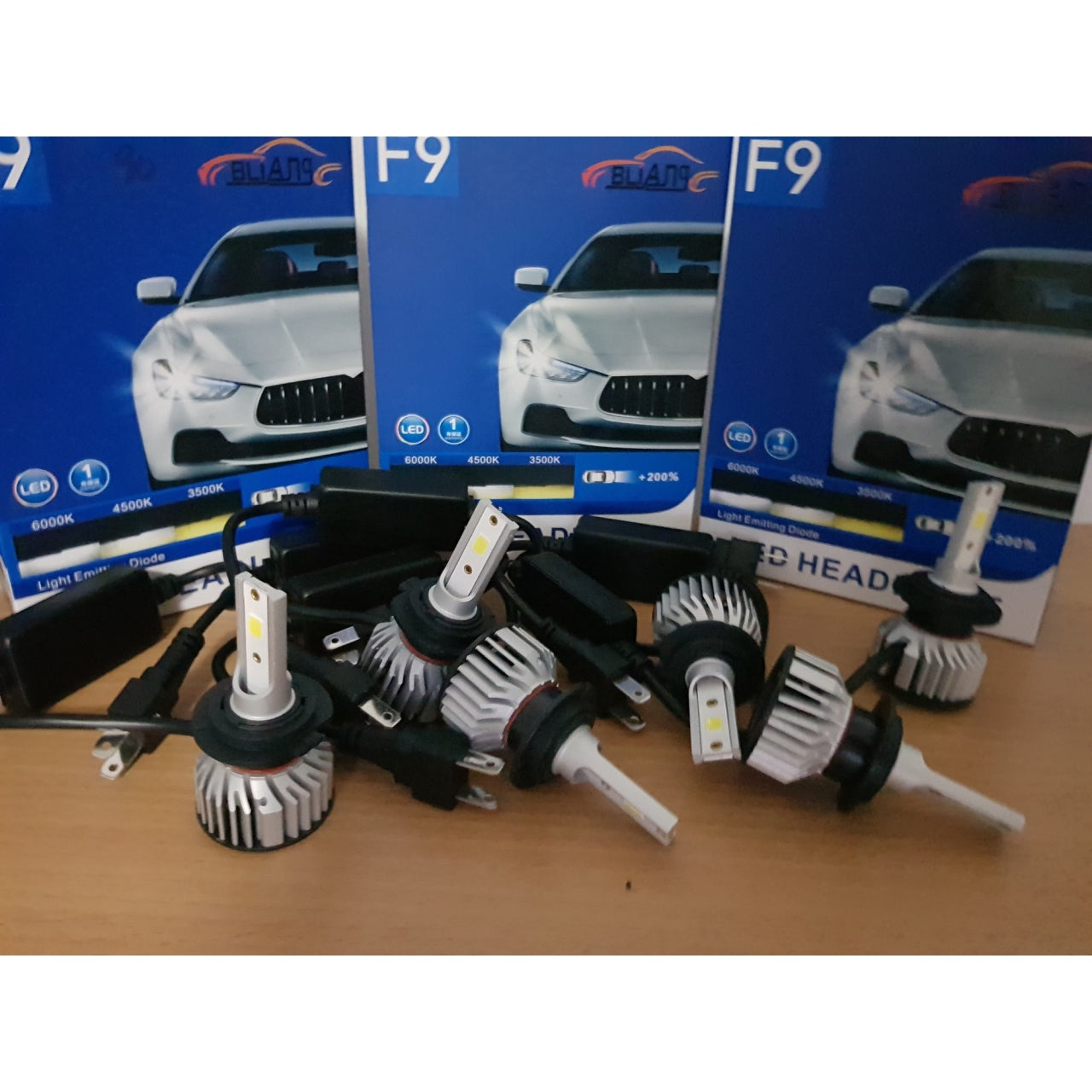Set 2 Becuri auto cu led H1 ,F9 super canbus, Led Headlight,12v ,60w 8000lm 6000k
