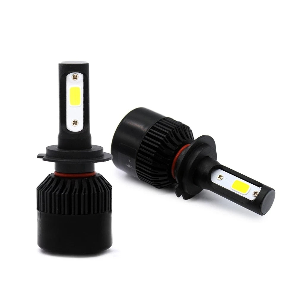 Set 2 Becuri auto cu led H1 ,S2, black edition, Led Headlight,12v 24v,50w 8000lm 6500k