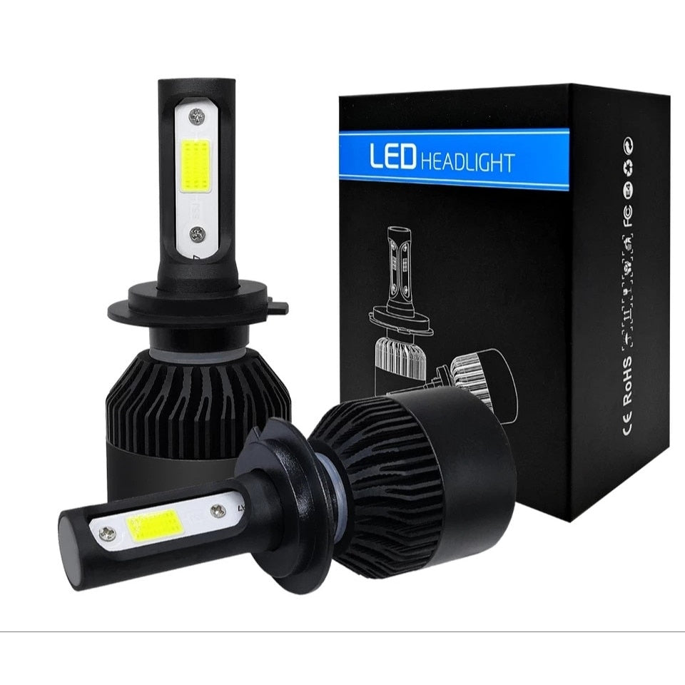 Set 2 Becuri auto cu led H1 ,S2, black edition, Led Headlight,12v 24v,50w 8000lm 6500k