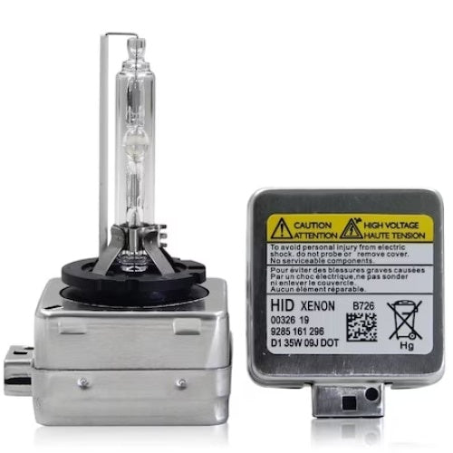 Set 2 becuri auto D1S, putere 35W, temperatura culorii 6000k, 12V, Xenon, fluxul luminos 3200 lumeni, argintiu