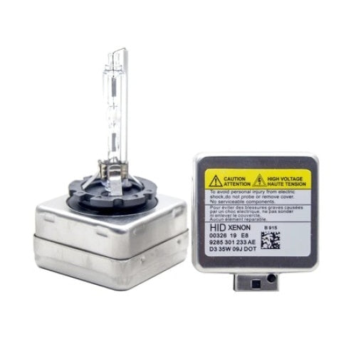 Set 2 becuri auto D3S, putere 35W, temperatura culoare 6000k, 12V, Xenon, durata de viata 50.000 ore, argintiu