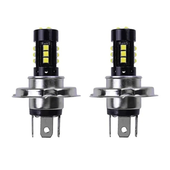 Set 2 becuri auto H4, putere 160W, temperatura culoare 6000K, flux luminos 8000 lumeni, consum redus de energie, plug and play, durata de viata sporita, alb