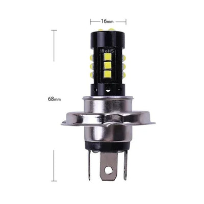 Set 2 becuri auto H4, putere 160W, temperatura culoare 6000K, flux luminos 8000 lumeni, consum redus de energie, plug and play, durata de viata sporita, alb